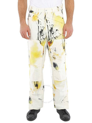 Off-White Multicolor Futura Abstract Carpenter Trousers, Brand Size 32 - OFF WHITE - BALAAN 1