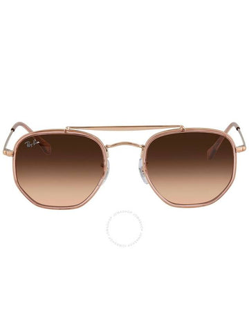 Ray Ban Marshal II Pink/Brown Gradient Geometric Unisex Sunglasses RB3648M 9069A5 52 - RAY-BAN - BALAAN 1