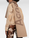 Jacquard Logo Two Tone Wool Muffler Brown - ACNE STUDIOS - BALAAN 3