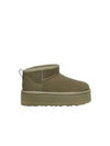 Classic Ultra Mini Platform Suede Winter Boots Mosgreen - UGG - BALAAN 1