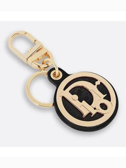 Grained Calfskin Gold Finish Brass Key Holder Black Gold - DIOR - BALAAN 2