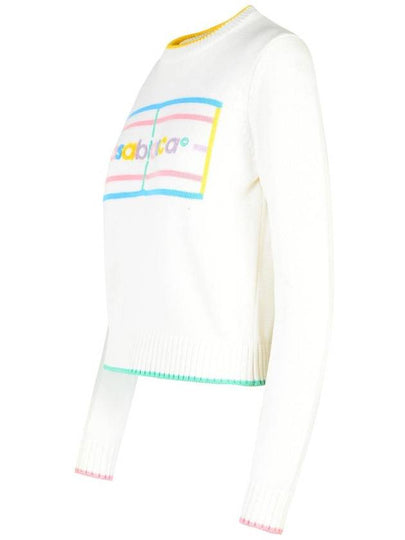 Casablanca White Cotton Sweater - CASABLANCA - BALAAN 2