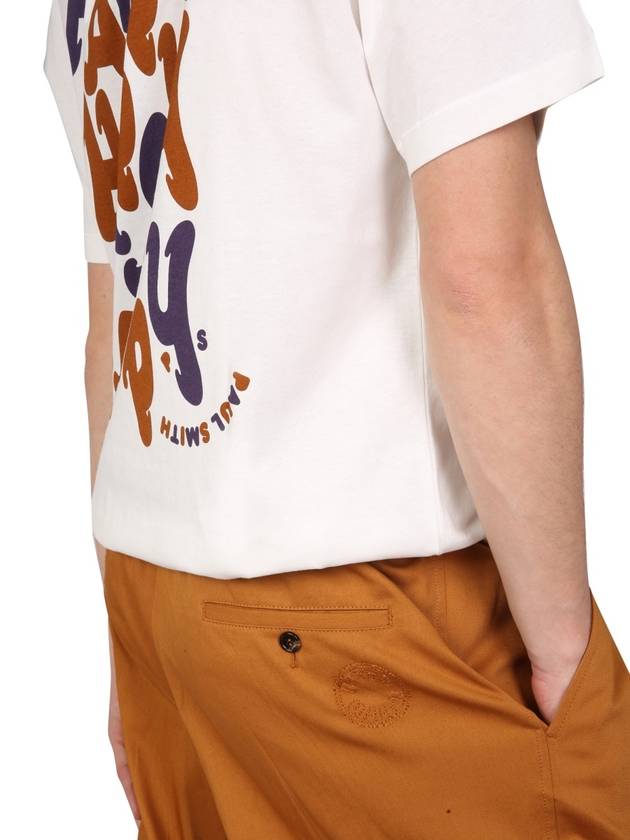 Happy Short Sleeve T-Shirt White - PAUL SMITH - BALAAN 5