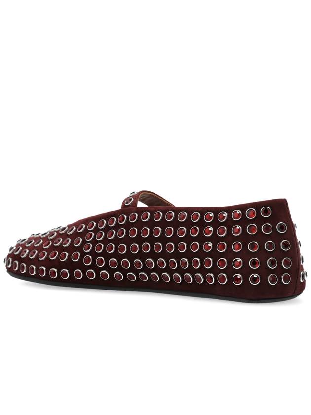 Alaïa Ballerinas With Decorative Finish, Women's, Burgundy - ALAIA - BALAAN 5