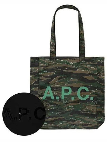 Logo Print Tote Bag Khaki - A.P.C. - BALAAN 2