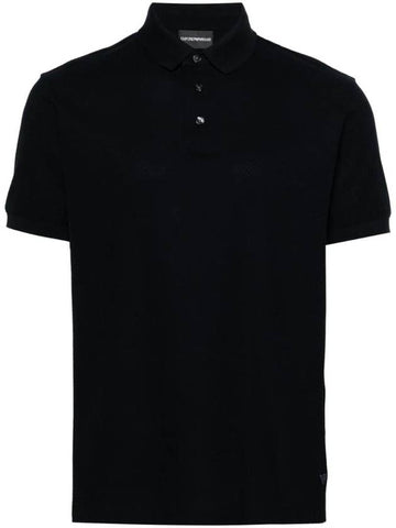 Striped Jacquard Polo Shirt 3D1FM21JGYZ - EMPORIO ARMANI - BALAAN 1