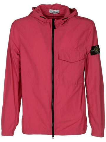 Men's Wappen Patch Naslan Pocket Hooded Jacket Pink - STONE ISLAND - BALAAN 1