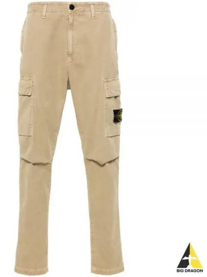 Compass Badge Cargo Straight Pants Beige - STONE ISLAND - BALAAN 2