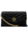 Kira Chevron Chain Long Wallet Black - TORY BURCH - BALAAN 3