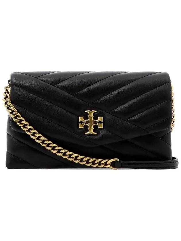 Kira Chevron Chain Long Wallet Black - TORY BURCH - BALAAN 3