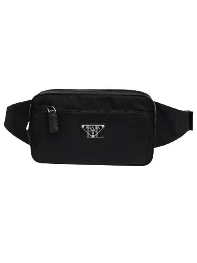 Re-Nylon And Saffiano Leather Belt Bag Black - PRADA - BALAAN 2