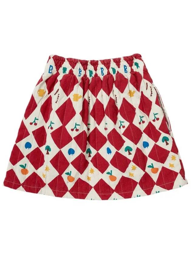 Kids Quilted Woven Skirt Red B224AC069 611 - BOBO CHOSES - BALAAN 3