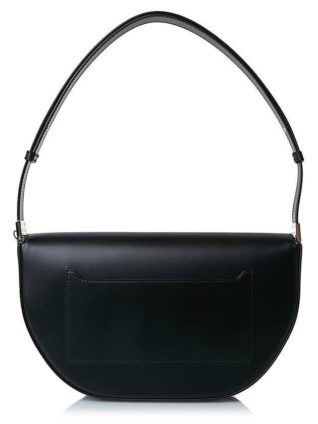Leather Olympia Medium Shoulder Bag Black - BURBERRY - BALAAN 4