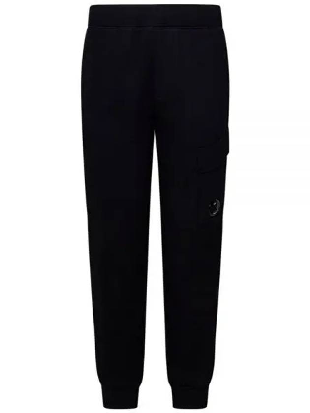 Diagonal Raised Fleece Track Pants Black - CP COMPANY - BALAAN 2