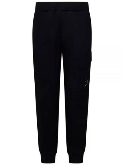 Diagonal Raised Fleece Track Pants Black - CP COMPANY - BALAAN 2