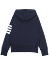 Engineered 4 Bar Diagonal Zip Up Hoodie Navy - THOM BROWNE - BALAAN 3