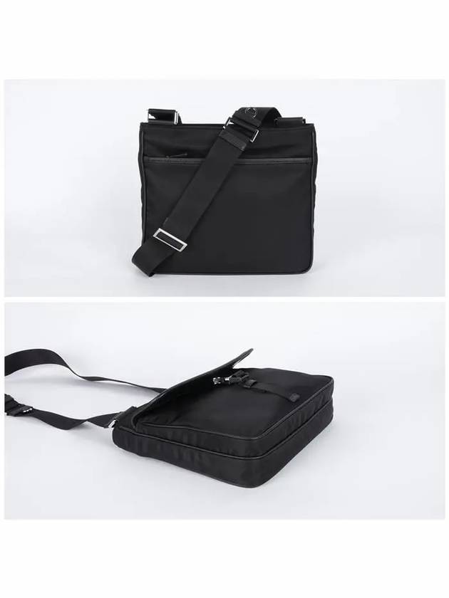 Triangle Logo Re-Nylon Cross Bag Black - PRADA - BALAAN 4