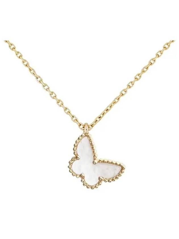 Sweet Alhambra Butterfly Pendant Necklace Gold White - VANCLEEFARPELS - BALAAN 3