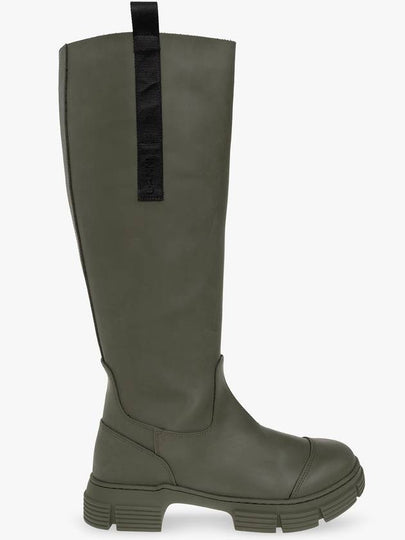 Recycle Rubber Long Boots Green - GANNI - BALAAN 2