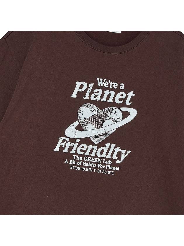 _PLANET FRIENDLY GRAPHIC SHORT SLEEVE BROWN - THE GREEN LAB - BALAAN 7