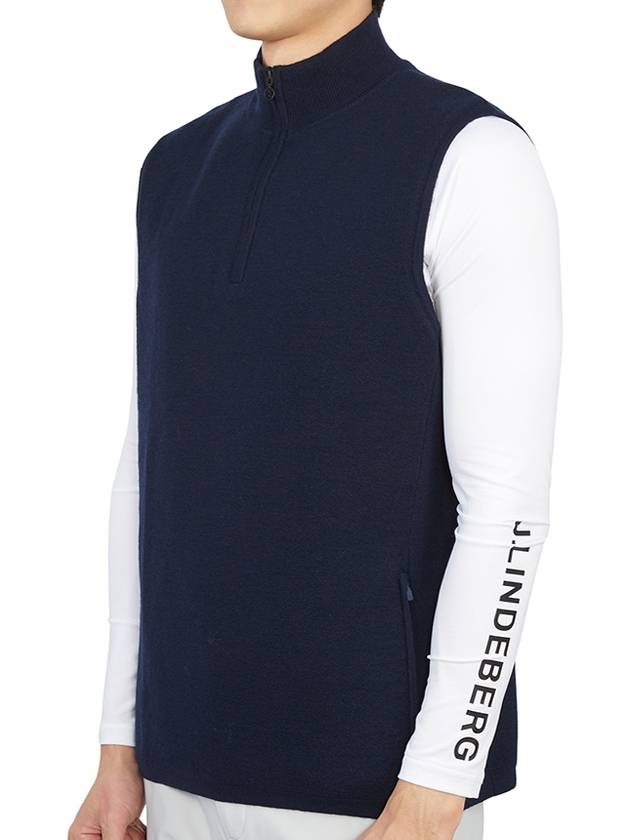 Merino Merino Wool Tech Lined Dunes Slim Fit Vest Twilight - G/FORE - BALAAN 3