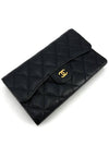 Classic caviar gold flap long wallet - CHANEL - BALAAN 6