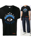 M size black white blue big eye printing short sleeve 5TS049 - KENZO - BALAAN 9