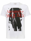 Logo Graphic Short Sleeve T-Shirt White - ALEXANDER MCQUEEN - BALAAN.