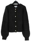 Women's Button Knit Cardigan Black - GANNI - BALAAN 2