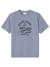 Racing Fox Short Sleeve T-Shirt Light Blue - MAISON KITSUNE - BALAAN 3