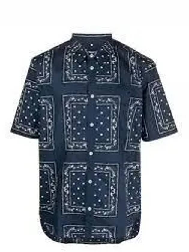 La Chemise Melo Paisley Bandana Short Sleeve Shirt Navy - JACQUEMUS - BALAAN 2