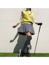 golf vest refreshing lemonade V-neck golf knit best rounding look - LOLOALLOY - BALAAN 3