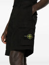 Light Stretch Cotton Bermuda Shorts Black - STONE ISLAND - BALAAN 4