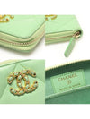 Women s Chanel AP0949 Green Lambskin Gold CC Logo 19 Zipper Coin Card Wallet 30s gt Money clip purse Gangbuk used luxury goods - CHANEL - BALAAN 8