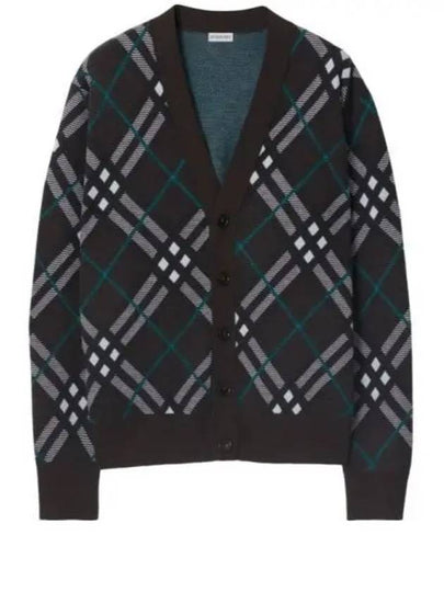 Checked wool mohair blend cardigan snug - BURBERRY - BALAAN 2