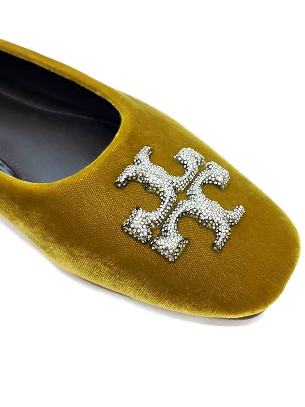 Women's Eleanor Pave Ballerina Shoes Mustard 146510 700 - TORY BURCH - BALAAN 6