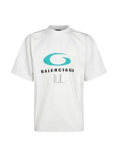 Logo Print Cotton Short Sleeve T-Shirt White - BALENCIAGA - BALAAN 2