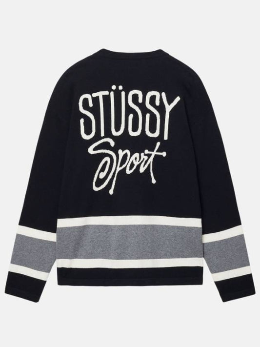 Hockey Sweater Black 117211 - STUSSY - BALAAN 1