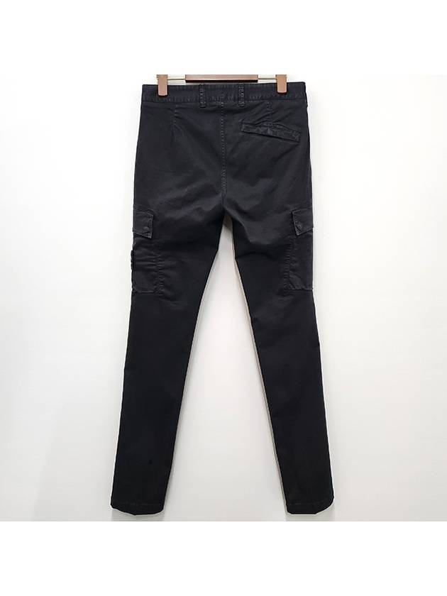 Old Treatment Organic Cotton Straight Pants Black - STONE ISLAND - BALAAN 4