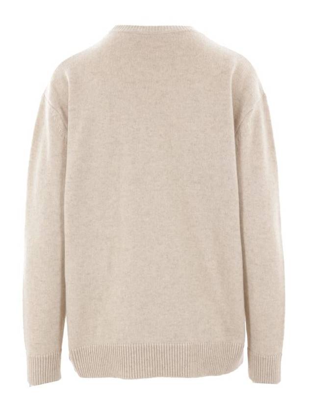 Plata crew neck knit top beige - MAX MARA - BALAAN 3