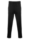 Men's Small Heart Embroidered Track Pants Black - AMI - BALAAN.