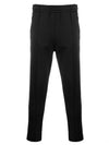 Men's Small Heart Embroidered Track Pants Black - AMI - BALAAN 1