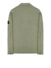 Garment Dyed Stretch Cotton Overshirt Jacket Sage Green - STONE ISLAND - BALAAN 3