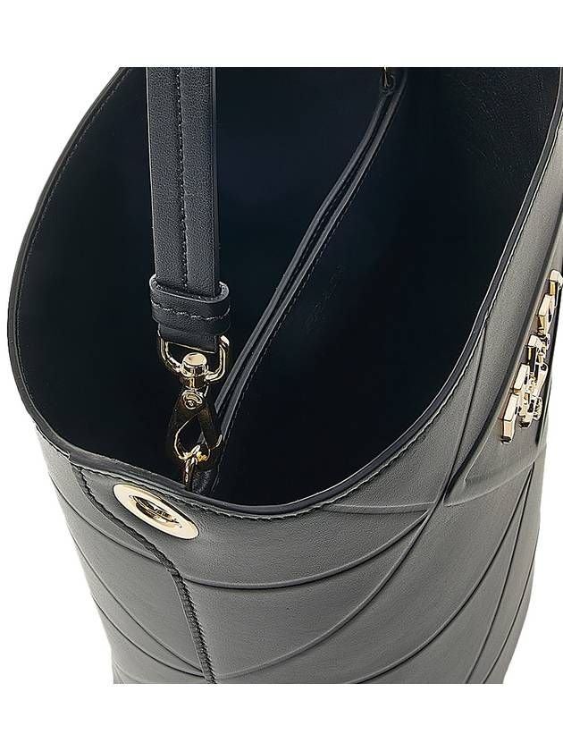 Top Stitching Bucket Bag Black - PRADA - BALAAN 9