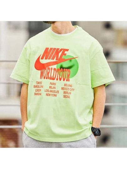 World Tour Graphic Short Sleeve T-Shirt Lime - NIKE - BALAAN 2