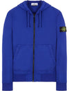 Men's Waffen Patch Fleece Zip Up Hoodie Bluette - STONE ISLAND - BALAAN 2