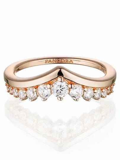 Women's Timeless Wish Floating Pave Ring Rose Gold - PANDORA - BALAAN 2