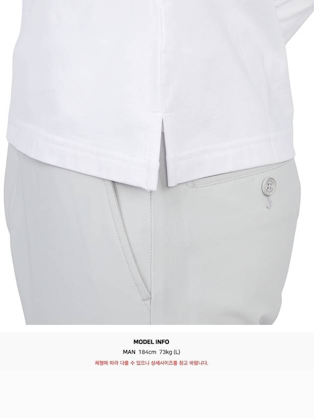 Golf wear polo brushed long sleeve t-shirt G00563 001 - HYDROGEN - BALAAN 9