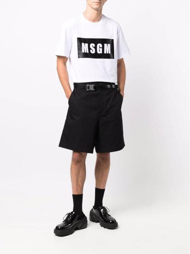 Box Logo Short Sleeve T-Shirt White - MSGM - BALAAN 3