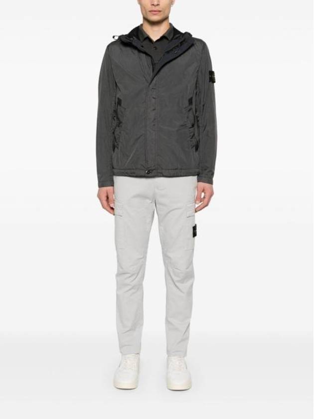 4100092 Crinkle Reps R-NY Wind Resistant Anti Drop Hooded Jacket Grey - STONE ISLAND - BALAAN 6